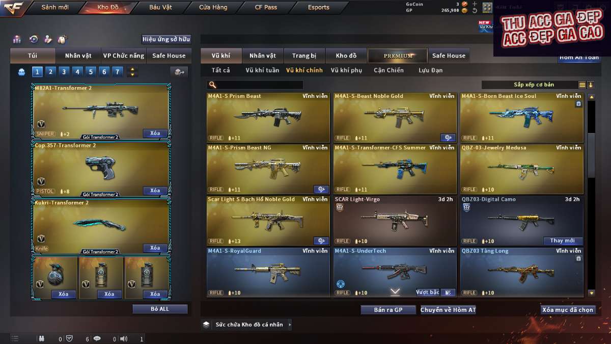 shop acc cf uy tin gia re